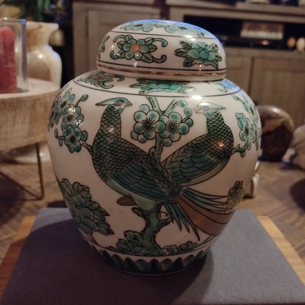 Gold Imari Hand Painted Ginger Jar